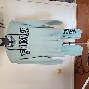 Women's PINK Hooded Sweatsuit, Color Seafoam Green, Size M